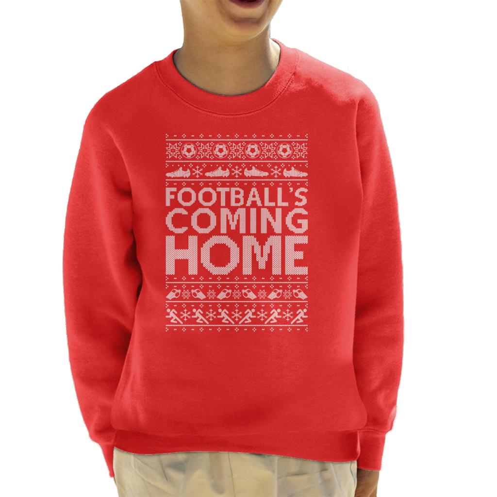 Football's Coming Home Christmas Text Knit Kid's Sweatshirt product image 6