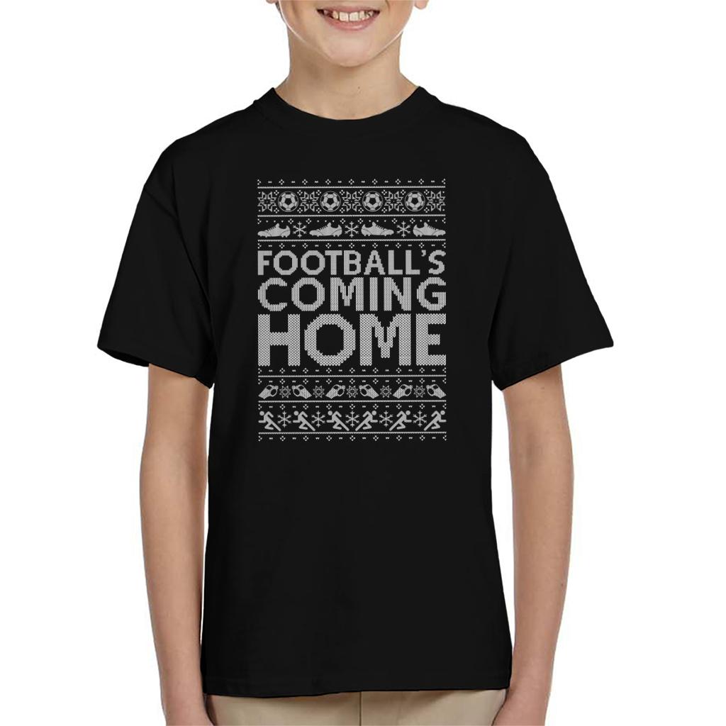 Football's Coming Home Christmas Text Knit Kid's T-Shirt product image 1