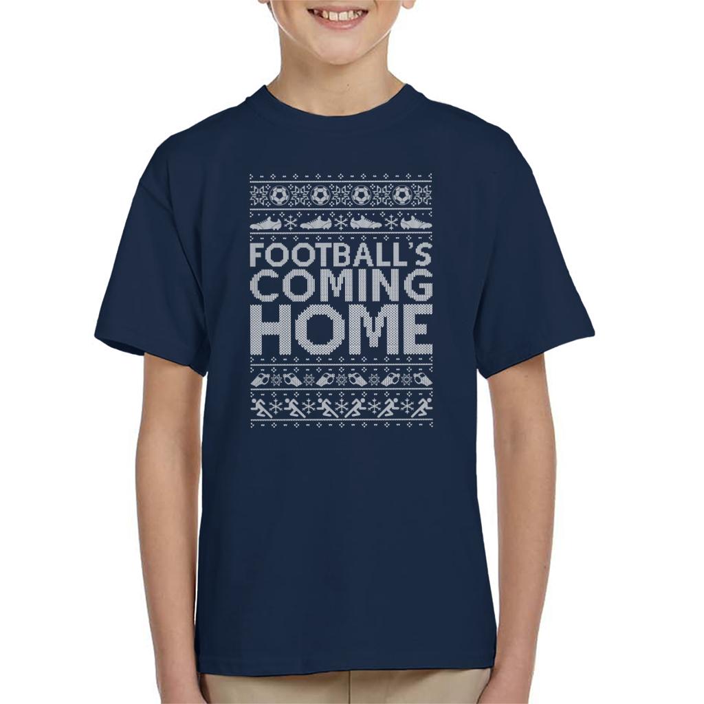 Football's Coming Home Christmas Text Knit Kid's T-Shirt product image 4