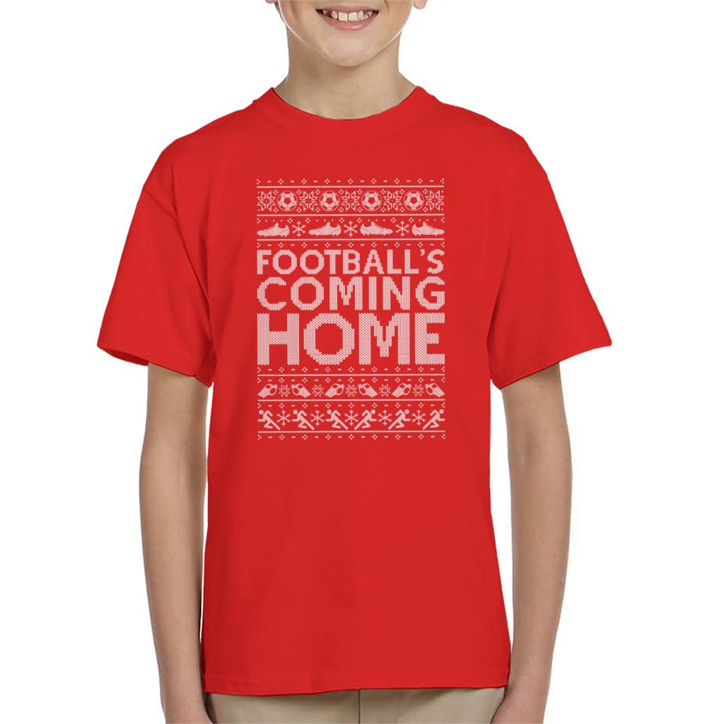 Football's Coming Home Christmas Text Knit Kid's T-Shirt product image 6