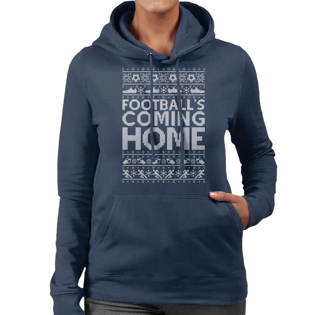Football's Coming Home Christmas Text Knit Women's Hooded product image 4