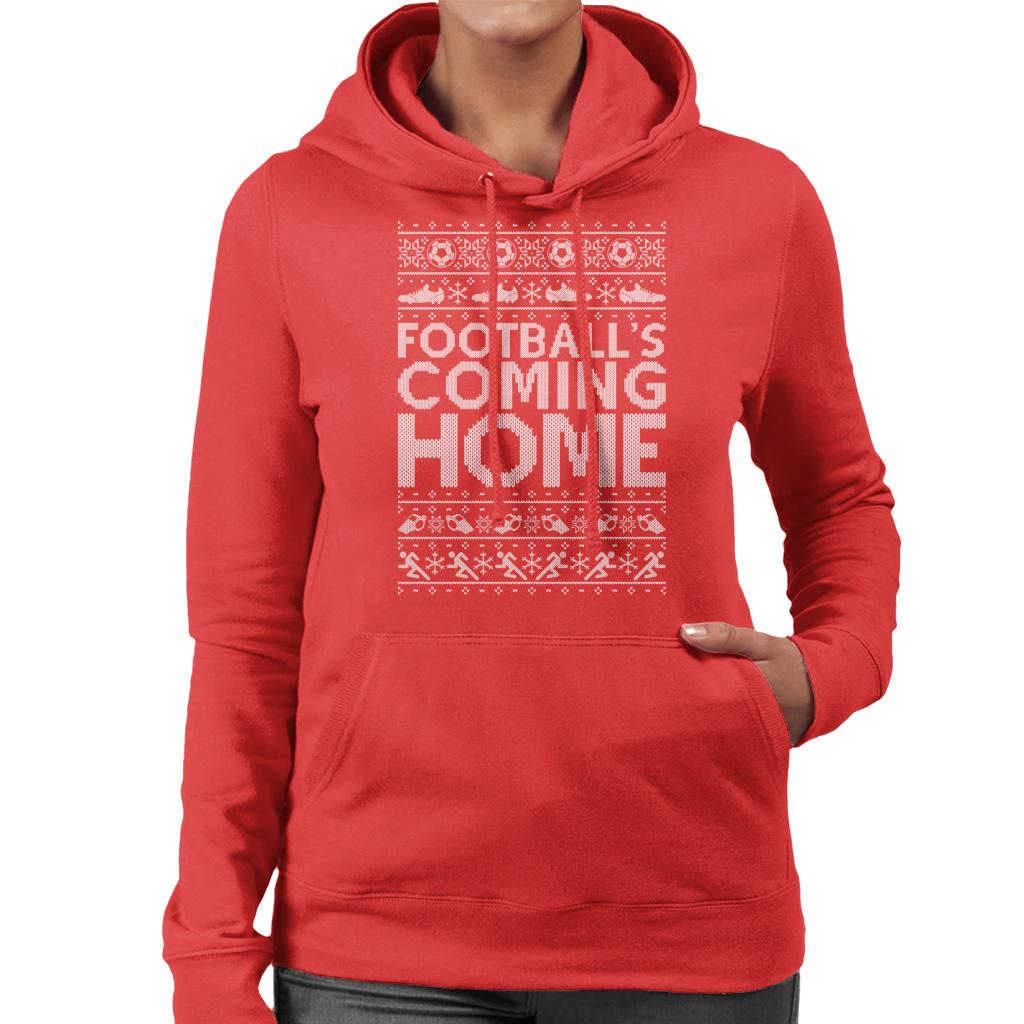 Football's Coming Home Christmas Text Knit Women's Hooded product image 6