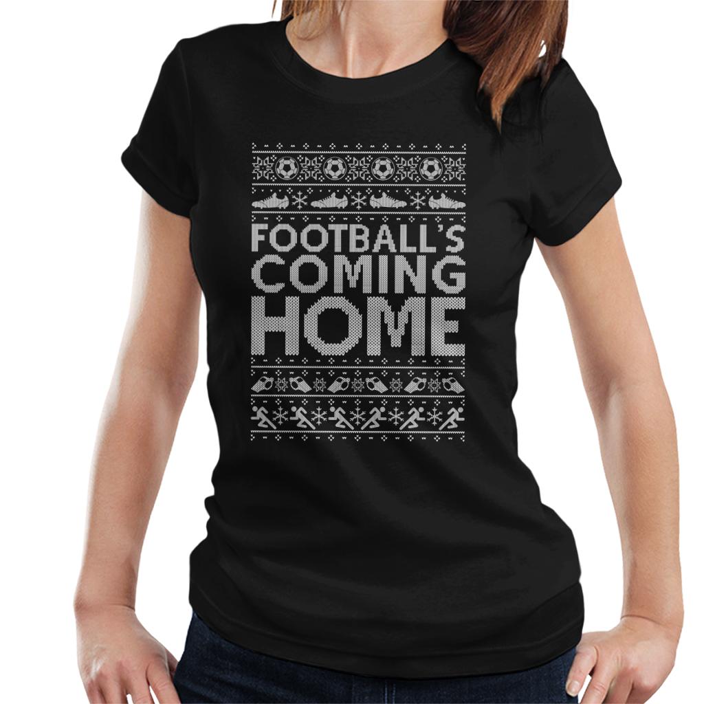 Football's Coming Home Christmas Text Knit Women's T-Shirt product image 1