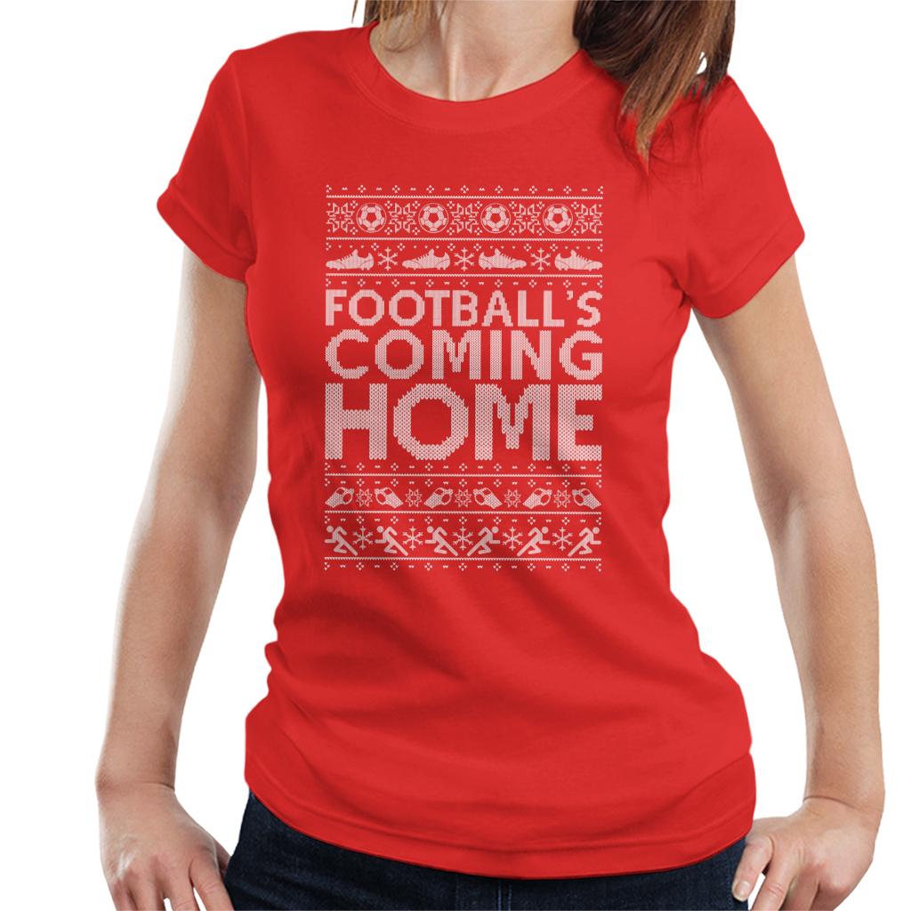 Football's Coming Home Christmas Text Knit Women's T-Shirt product image 6