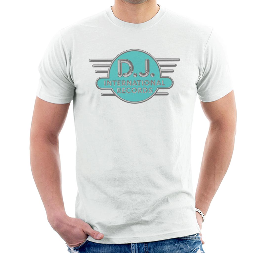 DJ International Records Cyan Logo Men's T-Shirt product image 1
