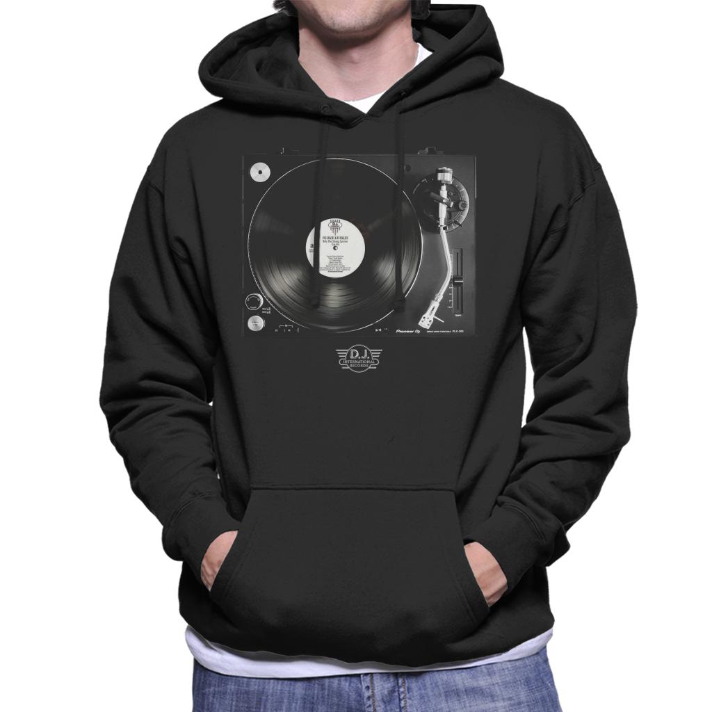 DJ International Records Turntable Men's Hooded Sweatshirt product image 1