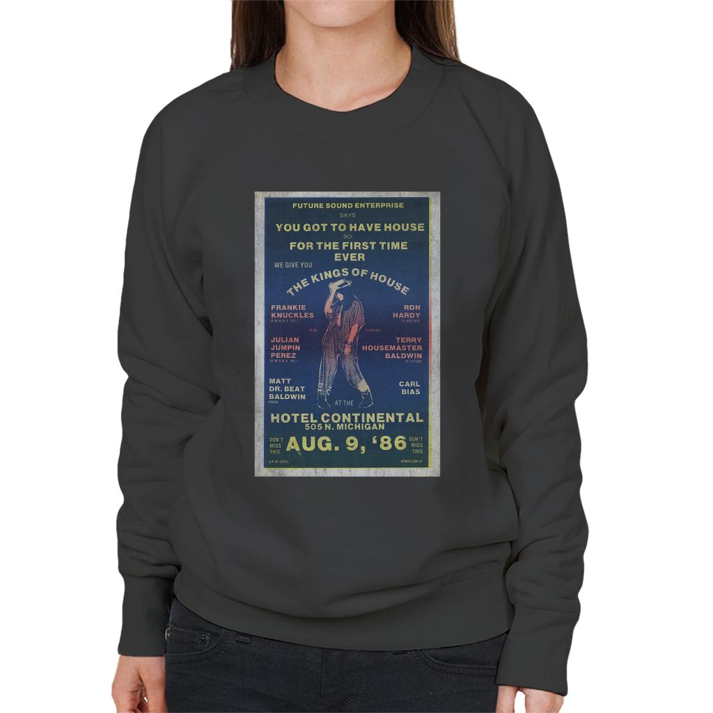 DJ International Kings Of House '86 Poster Women's Sweatshirt