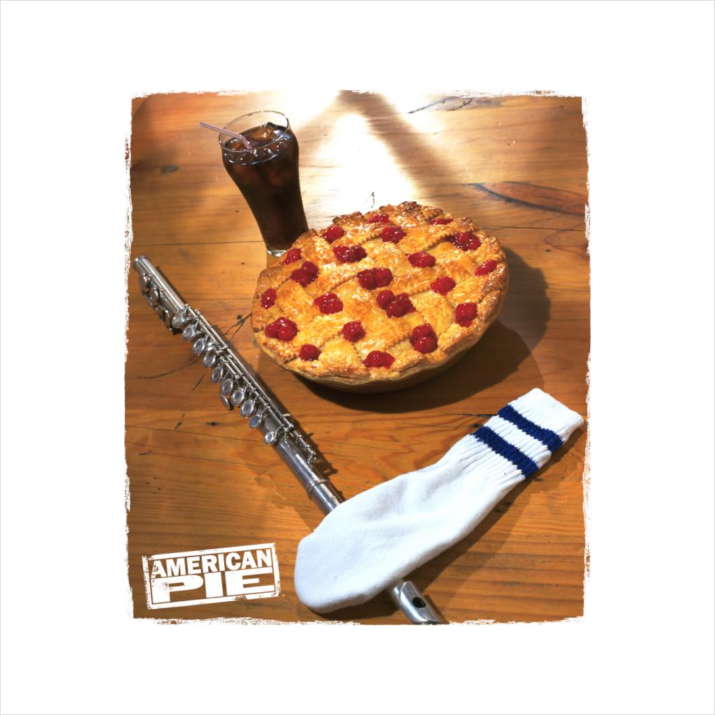 American Pie Flute Sock And Pie Men's Hooded Sweatshirt