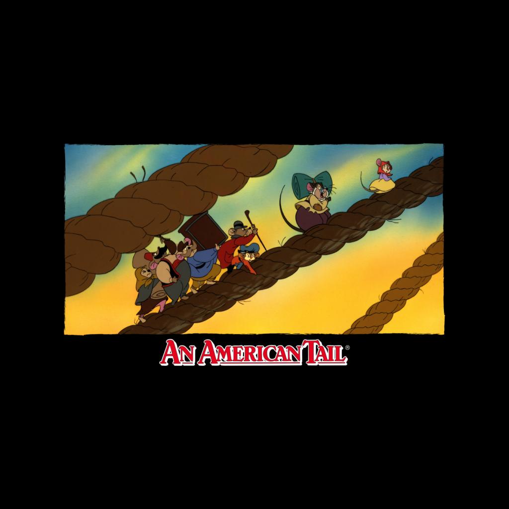 An American Tail Fievel And Family On Rope Men's Hooded product image 2