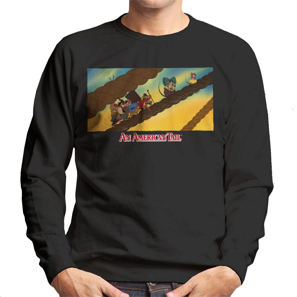 An American Tail Fievel And Family On Rope Men's Sweatshirt product image 1