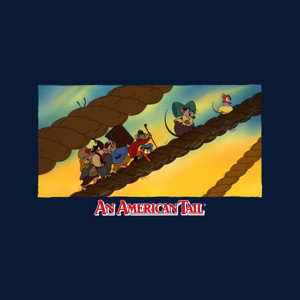An American Tail Fievel And Family On Rope Men's Hooded product image 7