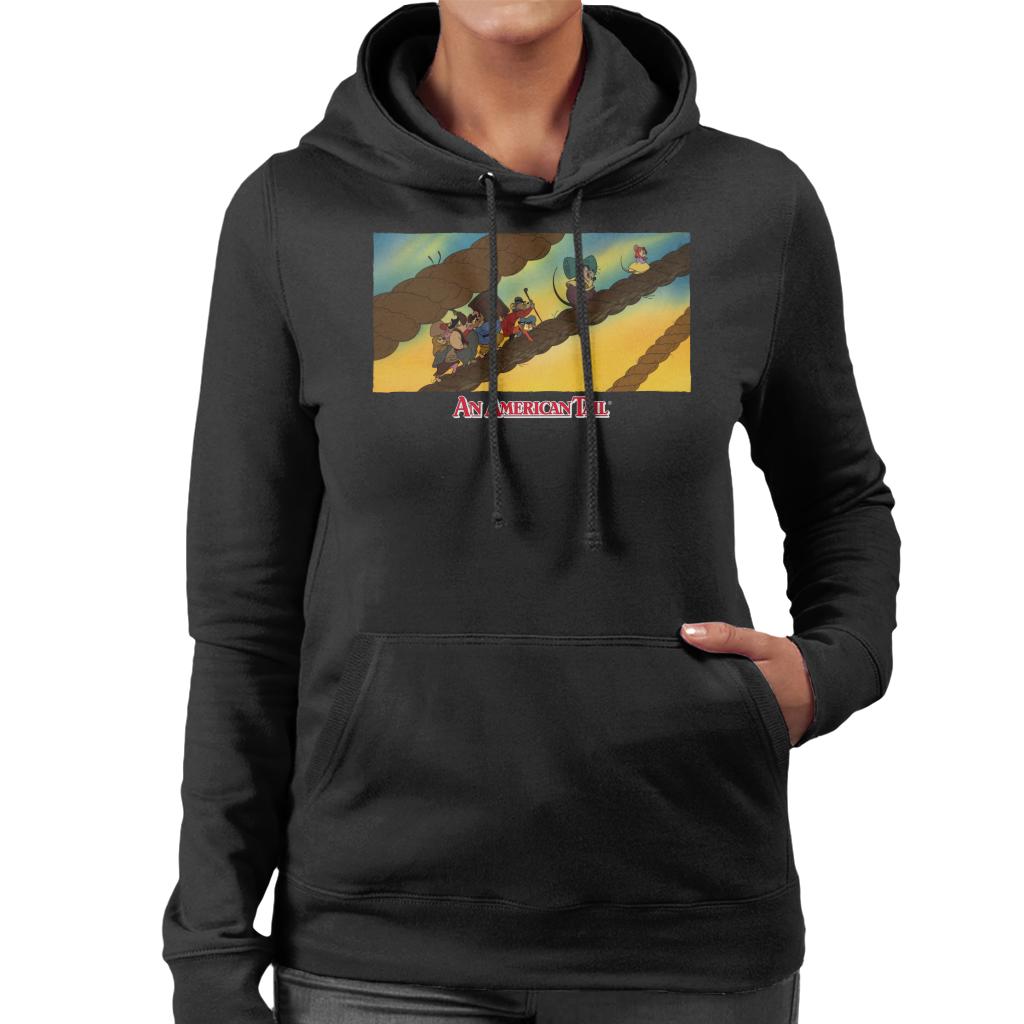 An American Tail Fievel And Family On Rope Women's Hooded product image 1