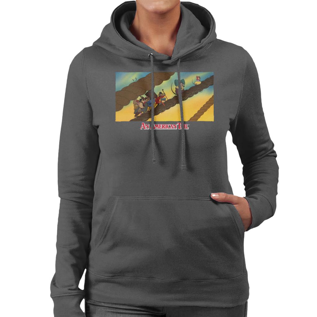 An American Tail Fievel And Family On Rope Women's Hooded product image 4