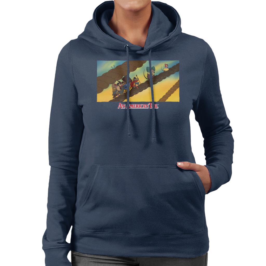 An American Tail Fievel And Family On Rope Women's Hooded product image 6