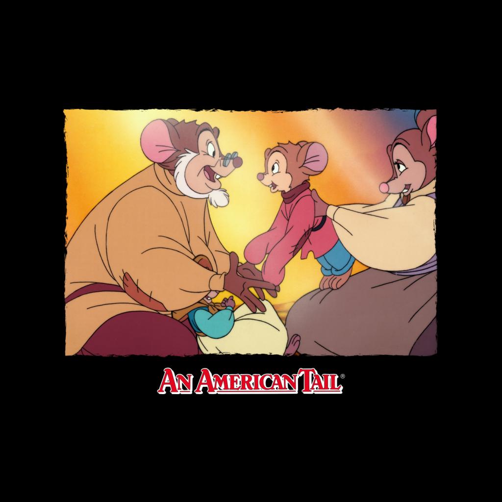 An American Tail Papa And Fievel Embrace Men's Hooded product image 2