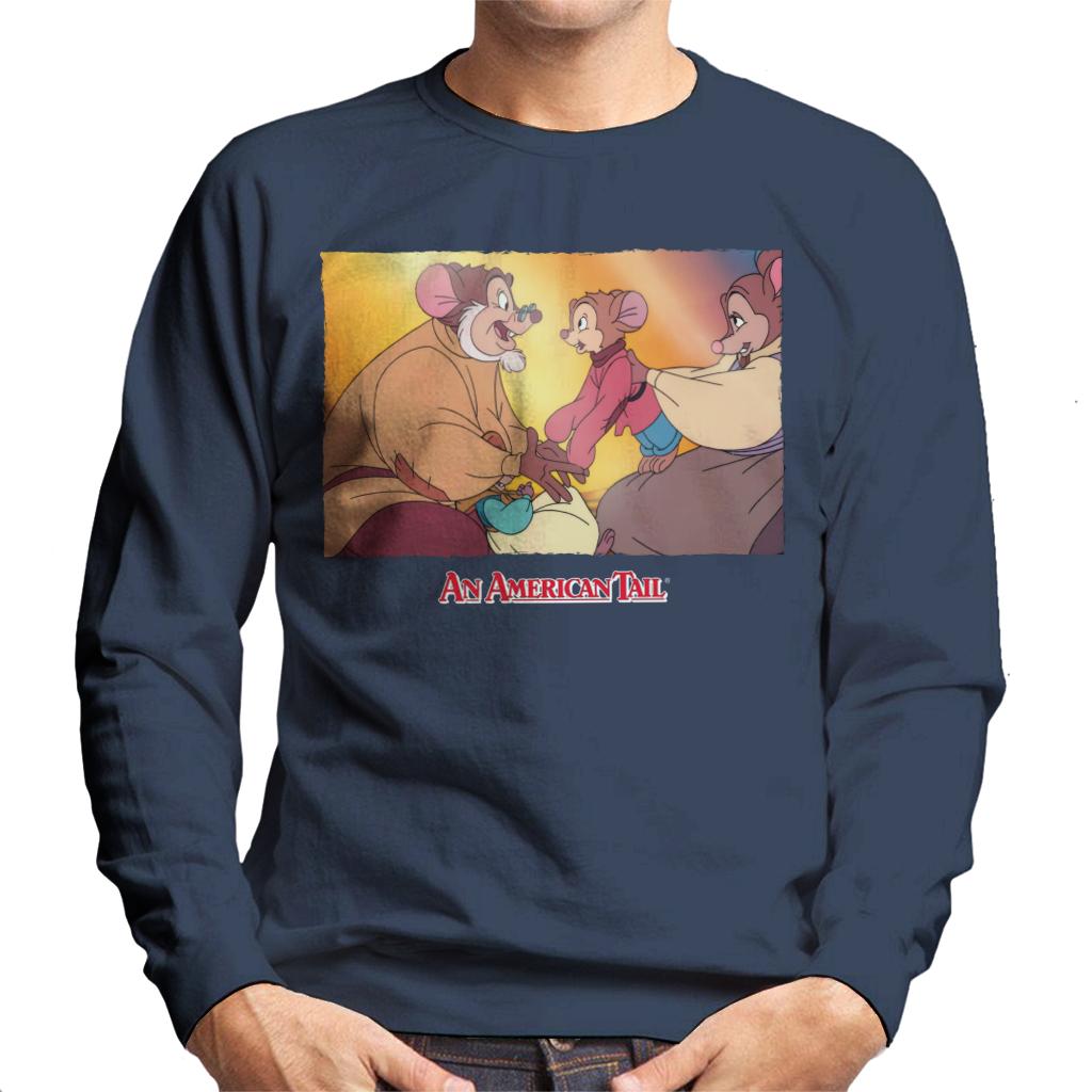 An American Tail Papa And Fievel Embrace Men's Sweatshirt product image 6