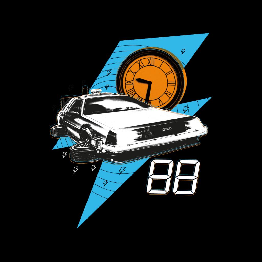 Back to the Future 88 Clock And Delorean Men's T-Shirt product image 2