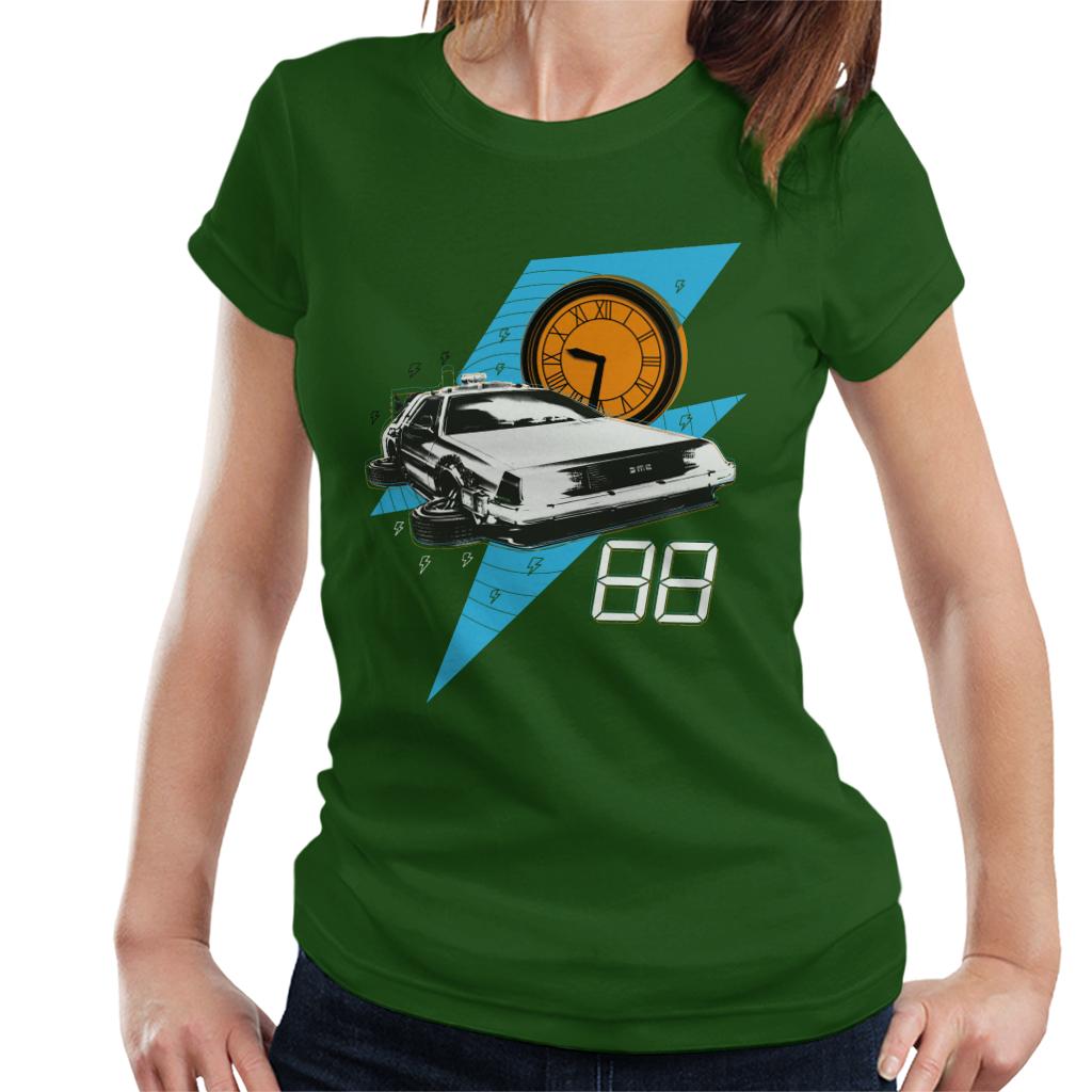 Back to the Future 88 Clock And Delorean Women's T-Shirt product image 4