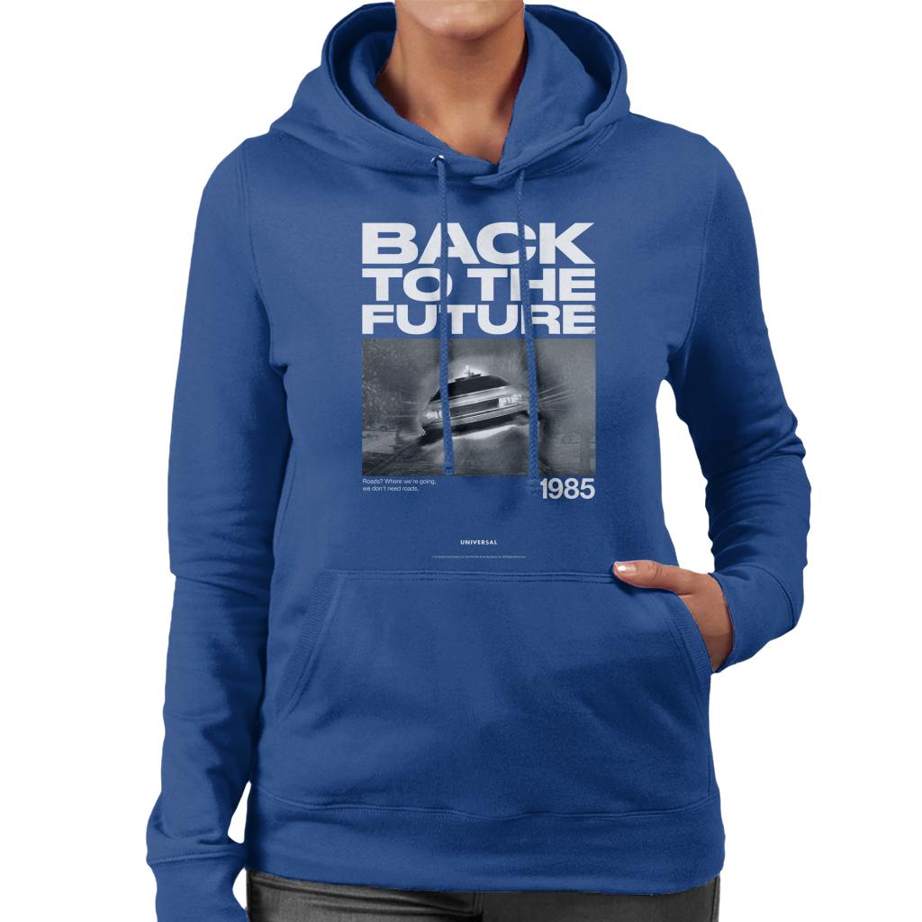 Back to the Future 1985 We Dont Need Roads Women's Hooded product image 4