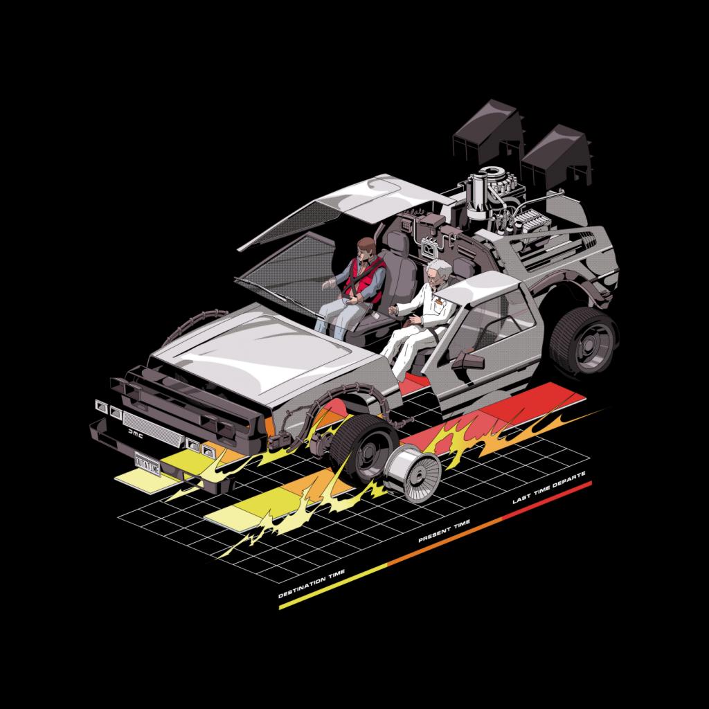 Back to the Future Delorean 3D Men's Sweatshirt product image 2