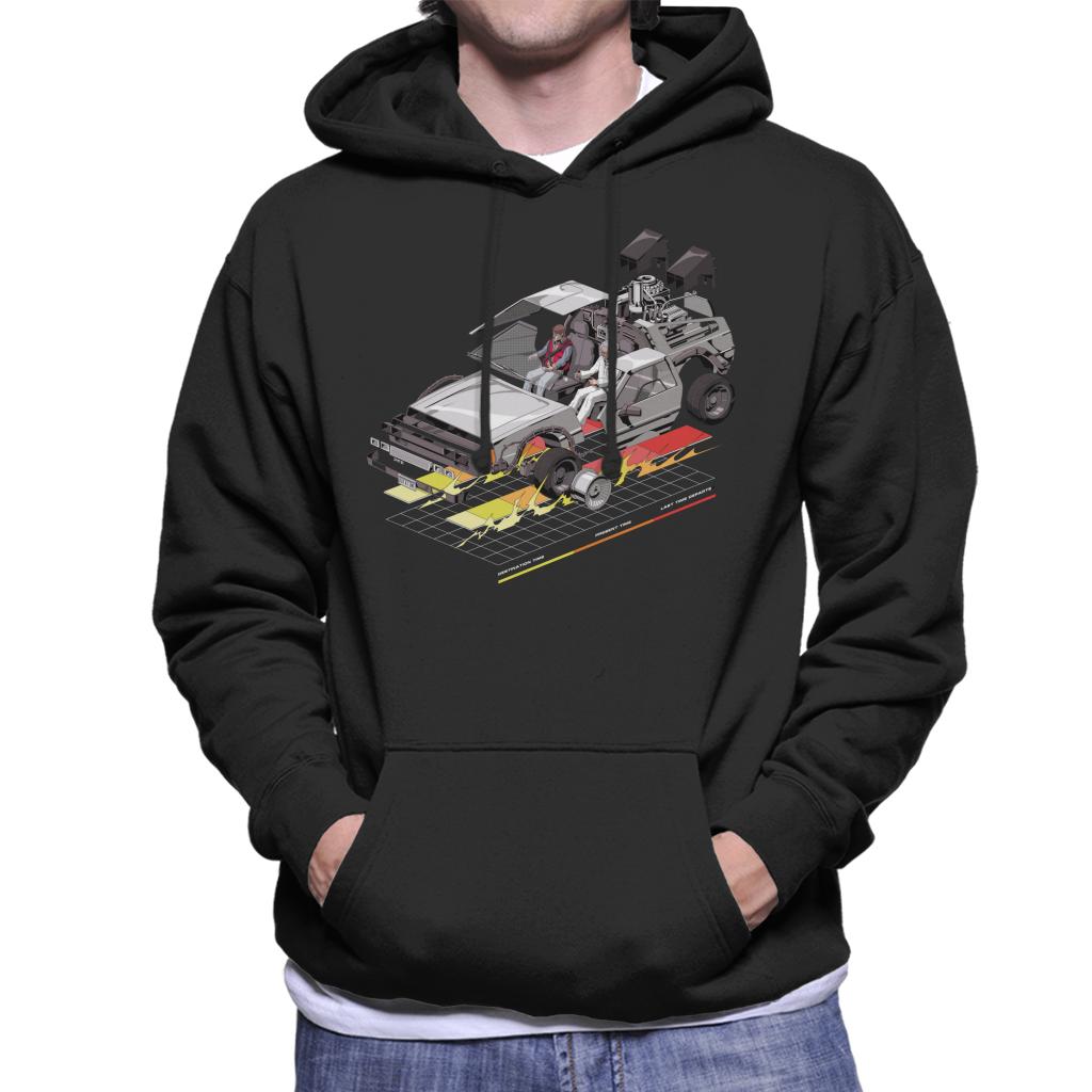 Back to the Future Delorean 3D Men's Hooded Sweatshirt product image 1