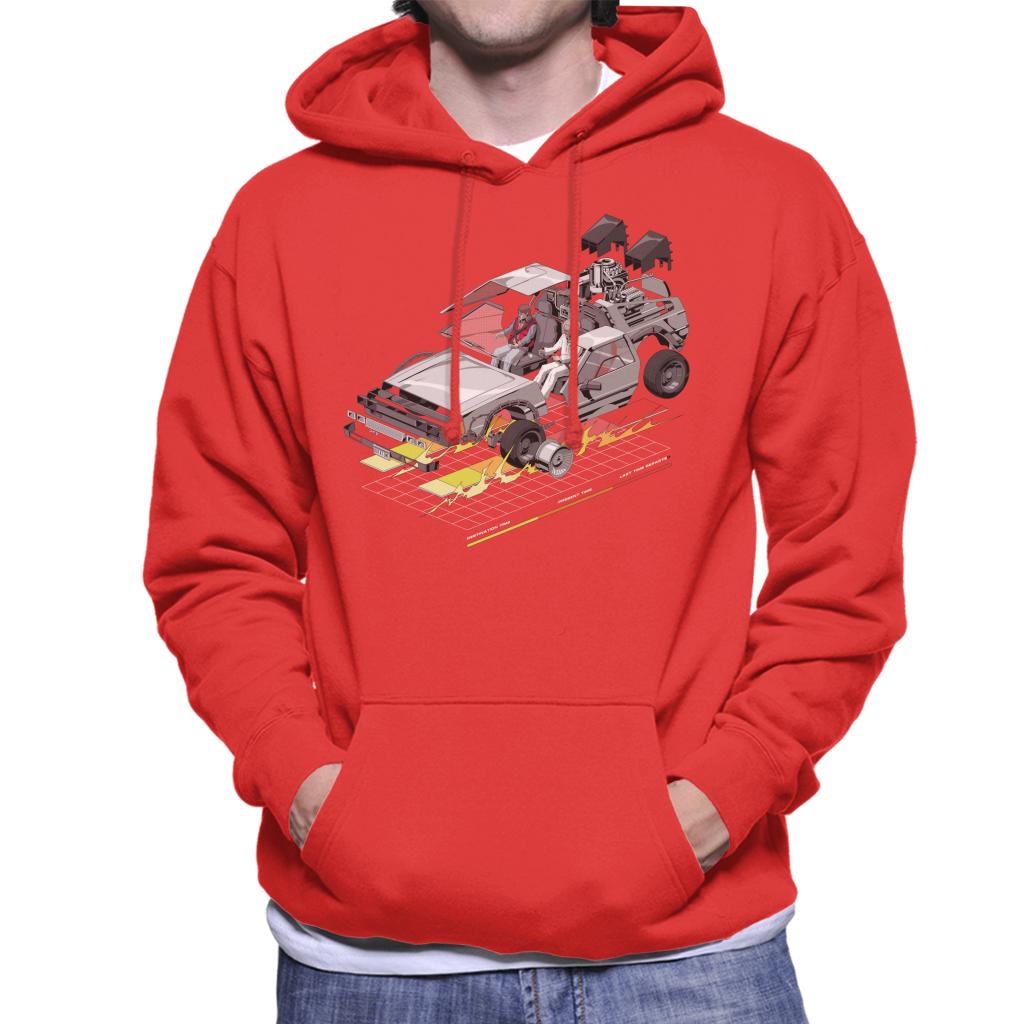 Back to the Future Delorean 3D Men's Hooded Sweatshirt product image 4