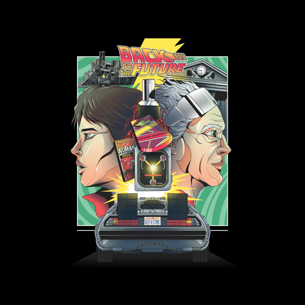 Back to the Future Doc Vs Marty Men's Hooded Sweatshirt product image 2