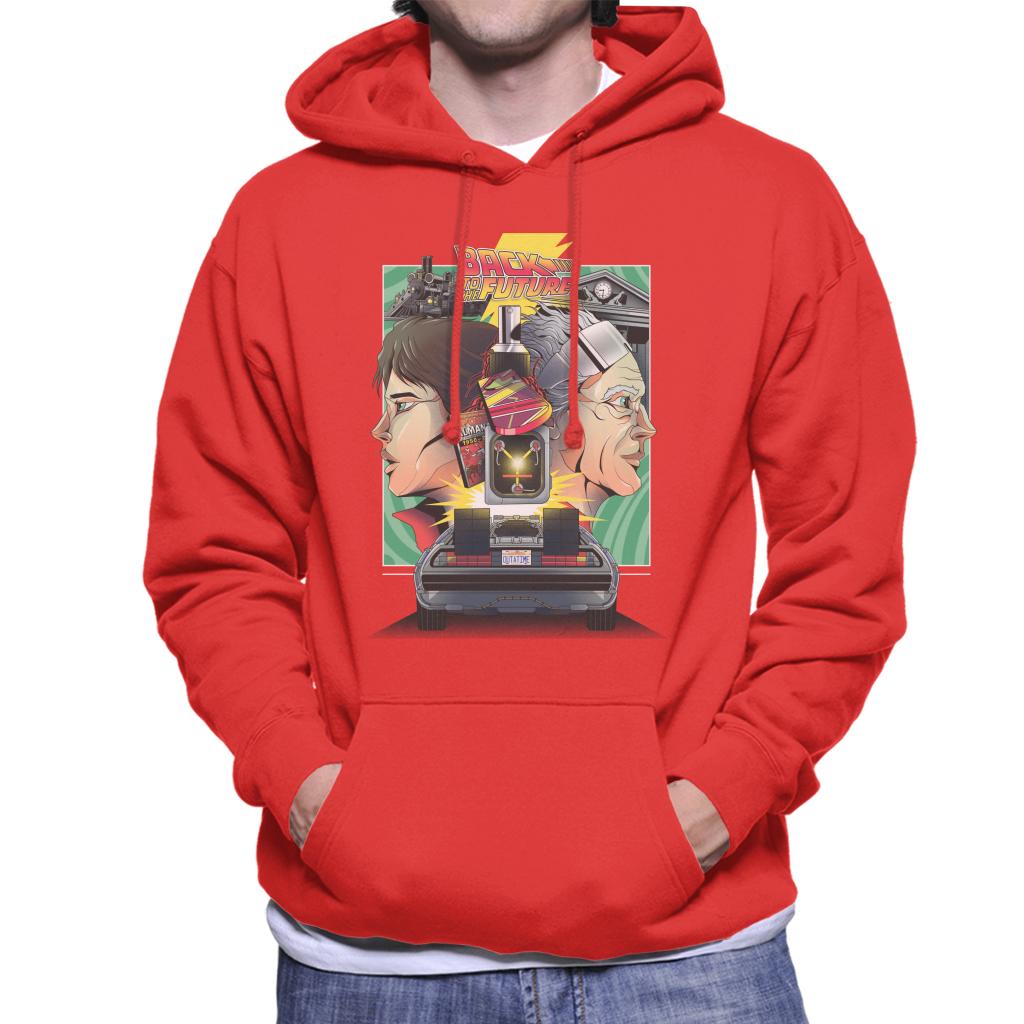 Back to the Future Doc Vs Marty Men's Hooded Sweatshirt product image 4