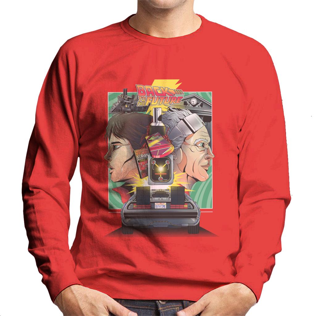 Back to the Future Doc Vs Marty Men's Sweatshirt product image 4