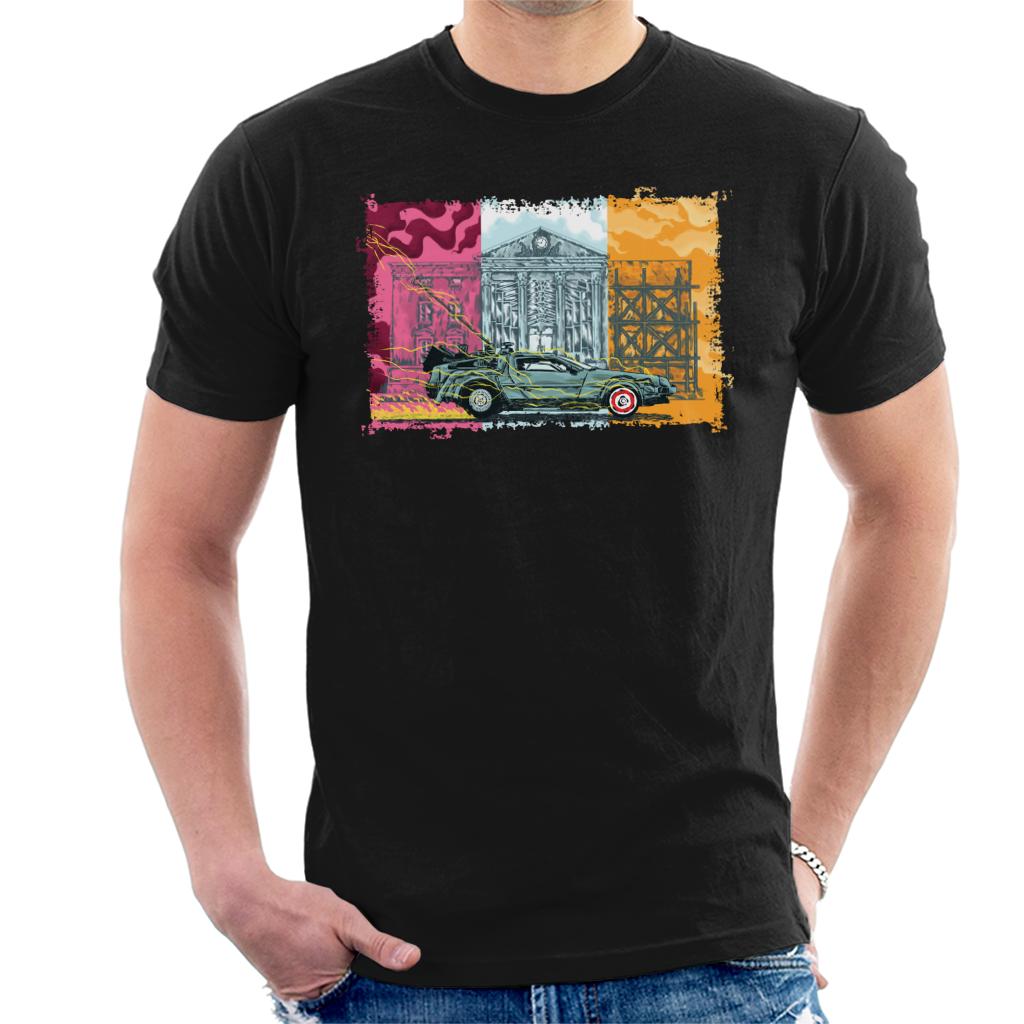 Back to the Future Lightning Shocking Delorean Men's T-Shirt product image 1