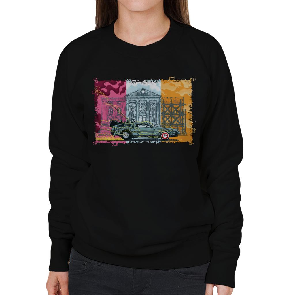 Back to the Future Lightning Shocking Delorean Women's product image 1