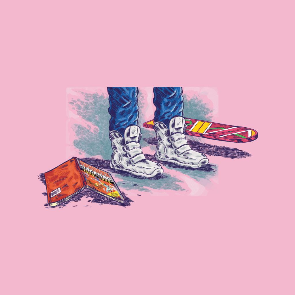 Back to the Future Marty Shoes Board And Comic Women's T-Shirt