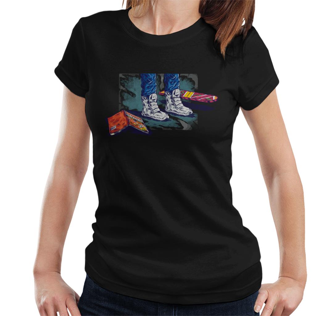 Back to the Future Marty Shoes Board And Comic Women's T-Shirt