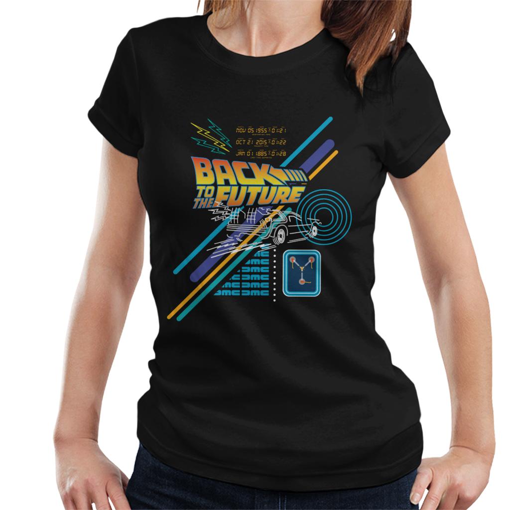 Back to the Future Delorean Outline Countdown Women's product image 1