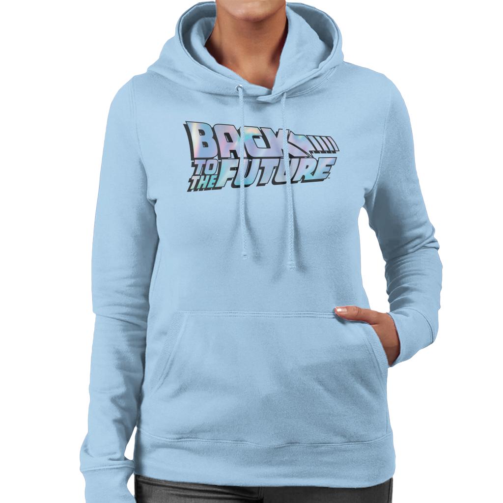 Back to the Future Pink Gradient Logo Women's Hooded product image 4