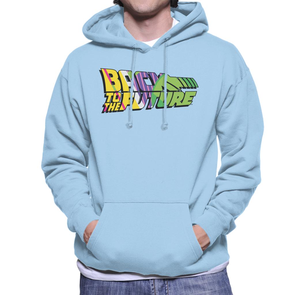 Back To The Future Striped Colourful Logo Men's Hooded product image 4