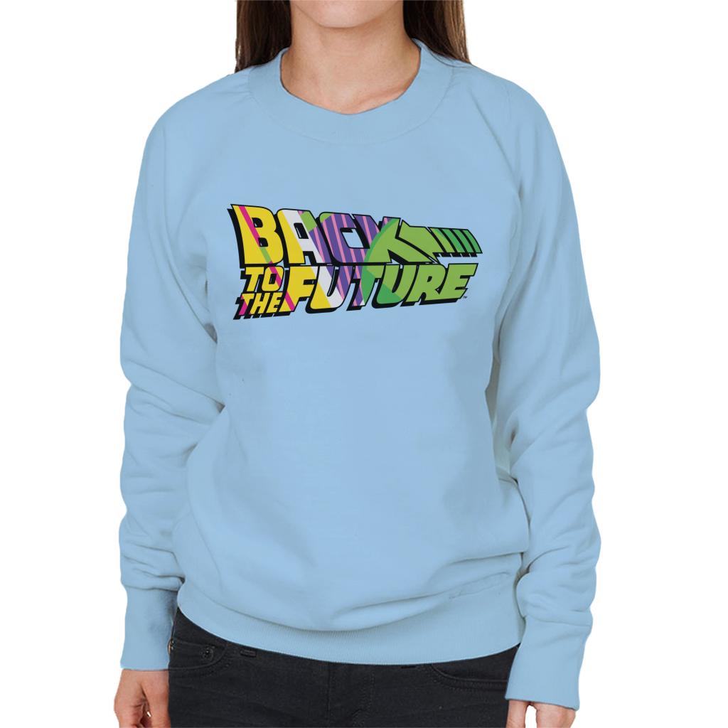 Back To The Future Striped Colourful Logo Women's Sweatshirt product image 4