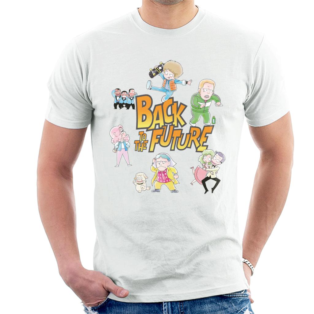 Back To The Future Chibi Cartoon Men's T-Shirt product image 1