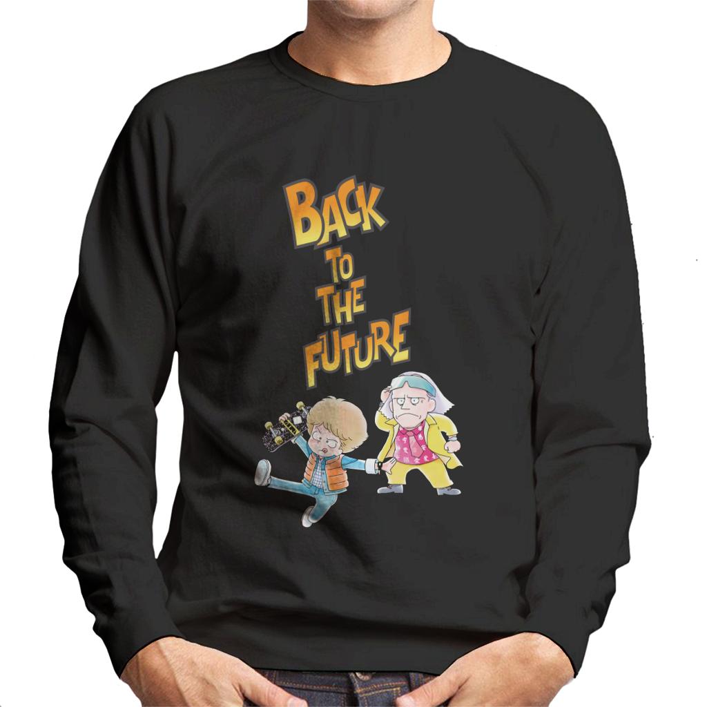 Back To The Future Marty And Doc Chibi Men's Sweatshirt product image 1