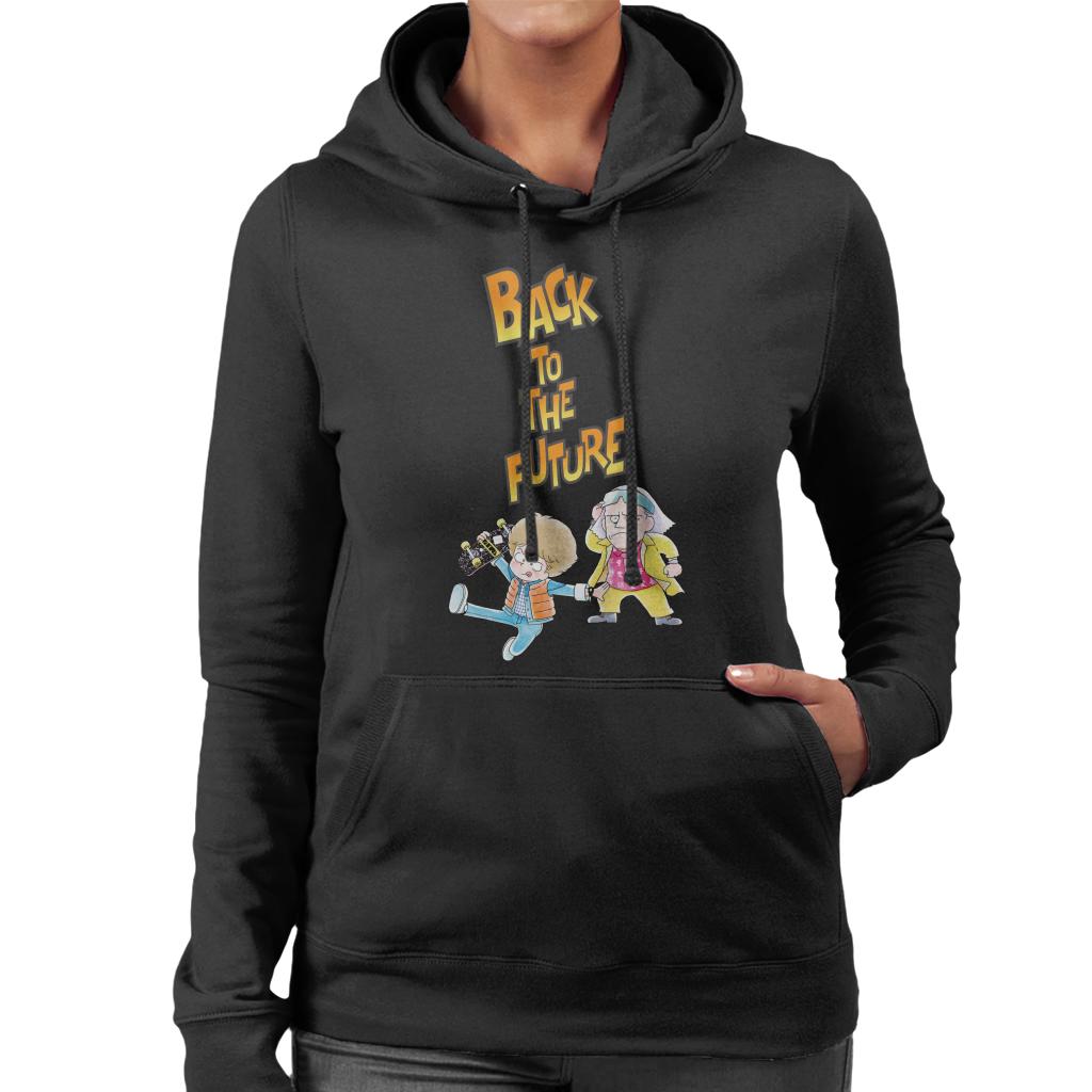 Back To The Future Marty And Doc Chibi Women's Hooded product image 1