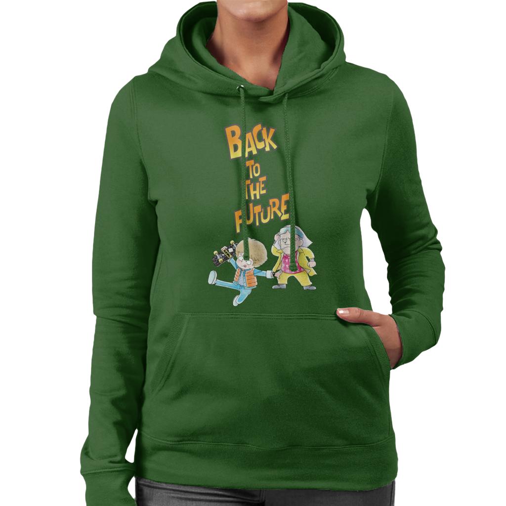 Back To The Future Marty And Doc Chibi Women's Hooded product image 4