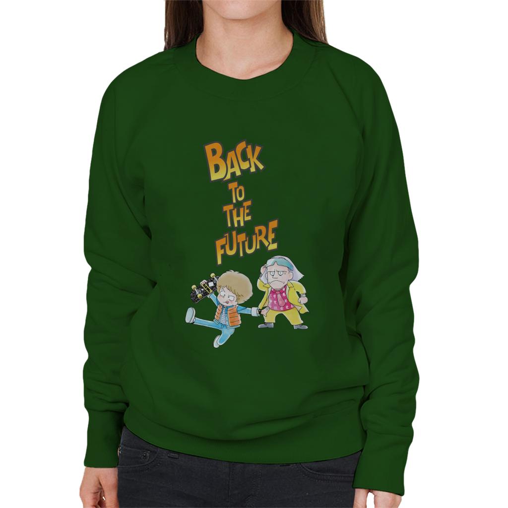 Back To The Future Marty And Doc Chibi Women's Sweatshirt product image 4