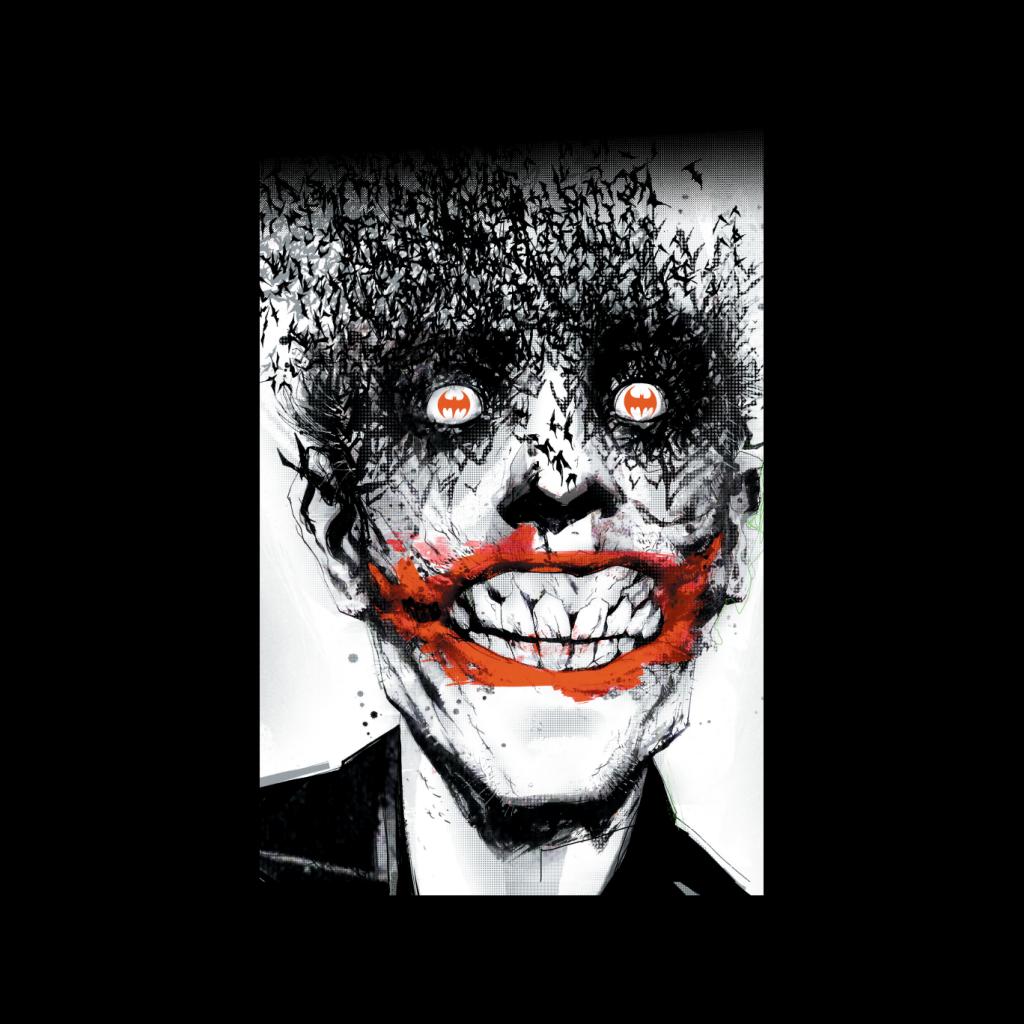 Batman Halloween Joker Face Made Of Bats Men's T-Shirt product image 2