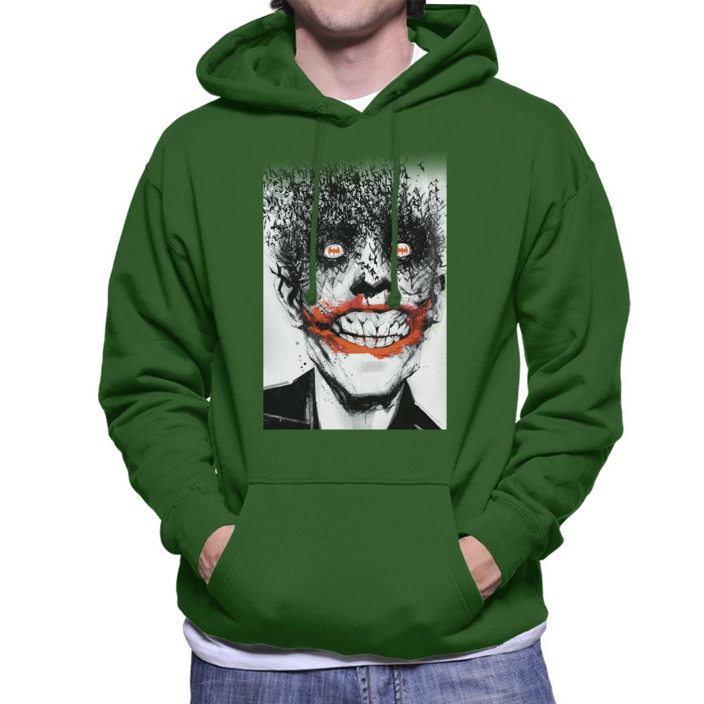 Batman Halloween Joker Face Made Of Bats Men's Hooded product image 4