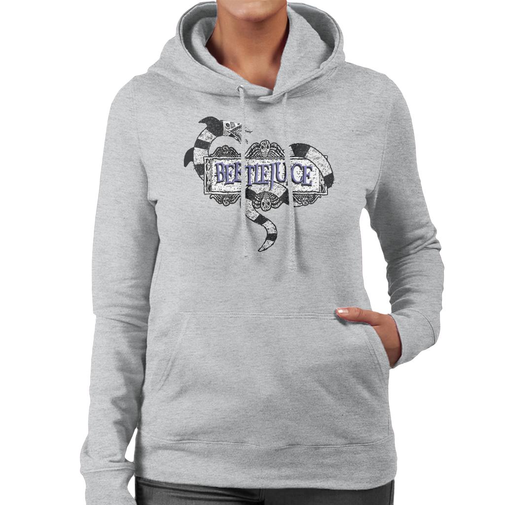 Beetlejuice Sandworm Logo Women's Hooded Sweatshirt product image 1