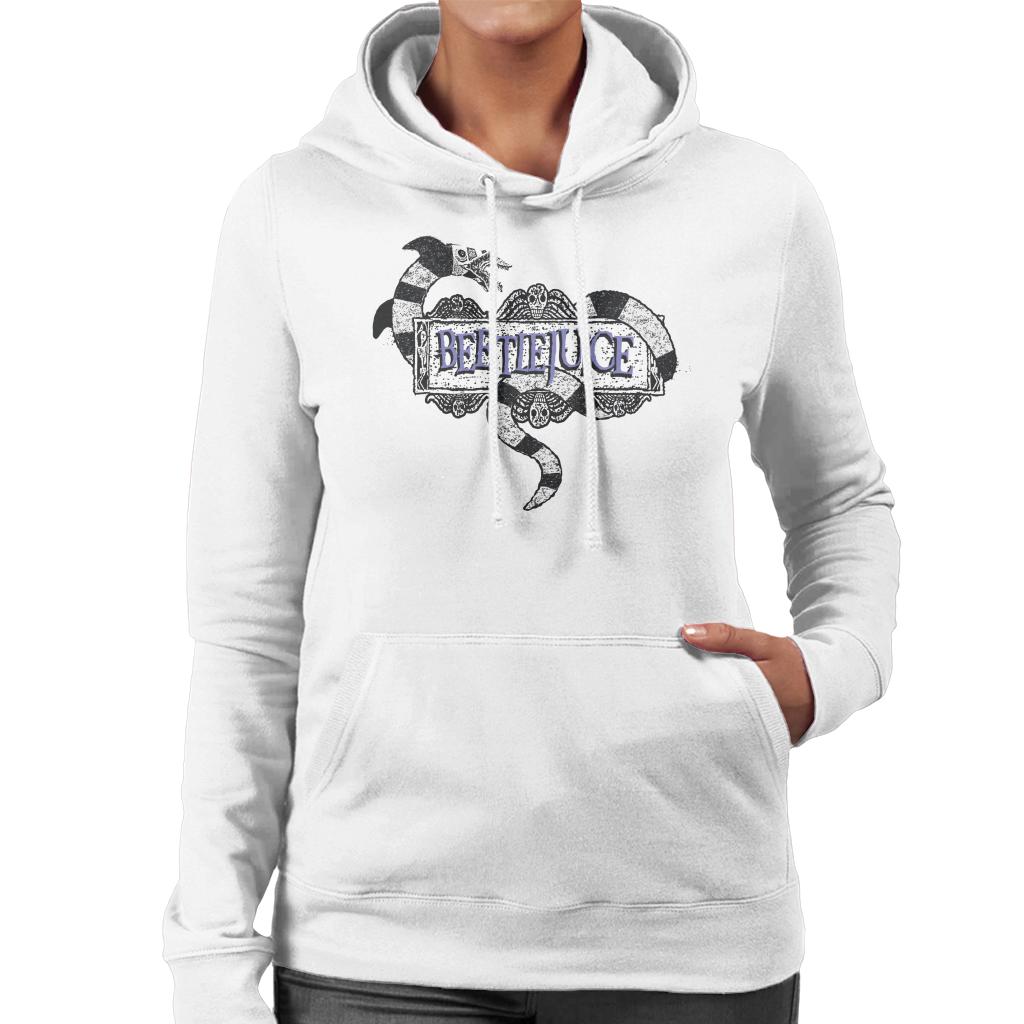 Beetlejuice Sandworm Logo Women's Hooded Sweatshirt product image 4