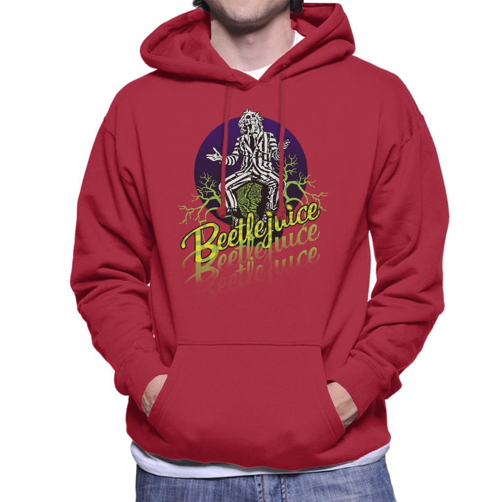 Beetlejuice Halloween Striped Suit Men's Hooded Sweatshirt product image 4