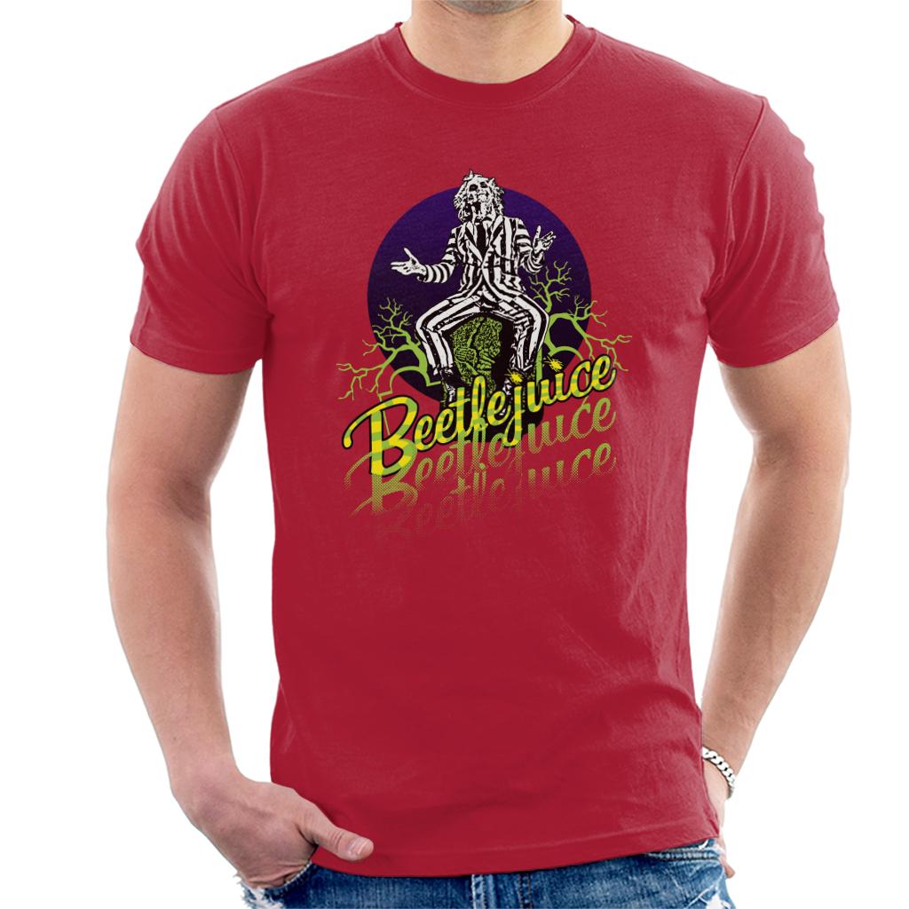 Beetlejuice Halloween Striped Suit Men's T-Shirt product image 4