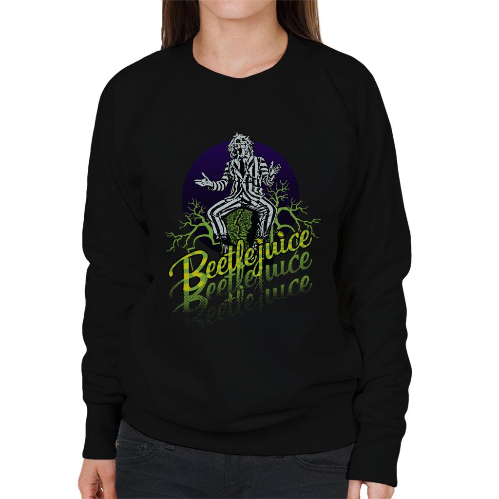 Beetlejuice Halloween Striped Suit Women's Sweatshirt product image 1