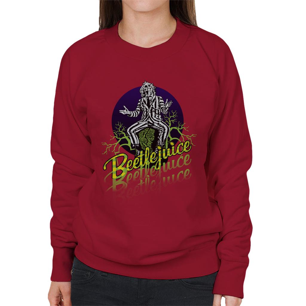 Beetlejuice Halloween Striped Suit Women's Sweatshirt product image 4